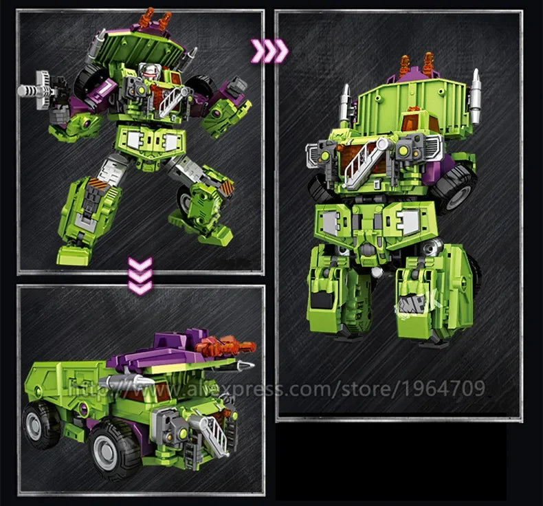 Jinbao 5 In 1 45 cm Big Transformation Predaking Toys Anime Devastator KO G1 Robot Action Figure Model Boy Children Kid Gift - NTKSTORE