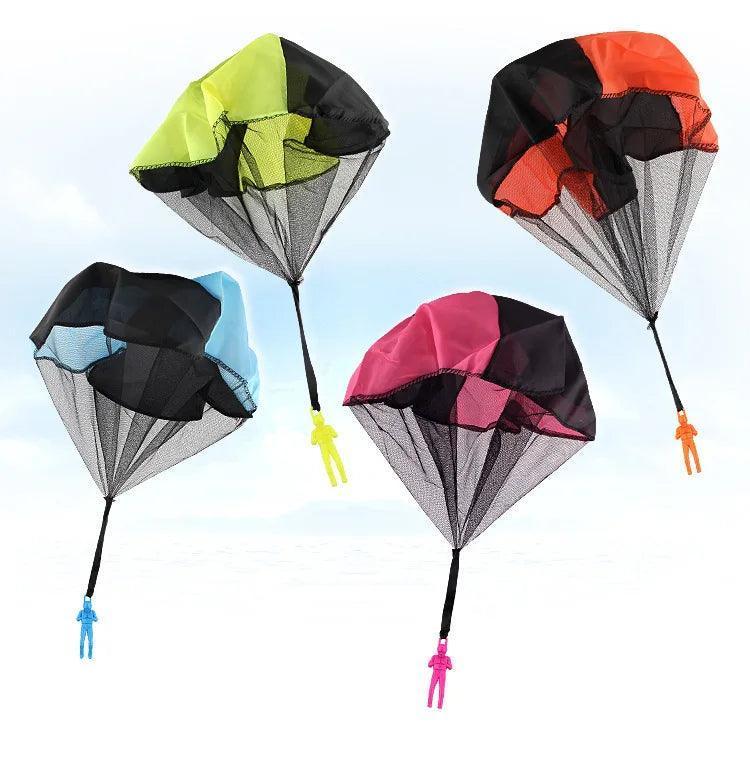 5Set Kids Hand Throwing Parachute Toy For Children's Educational Parachute With Figure Soldier Outdoor Fun Sports Play Game - NTKSTORE