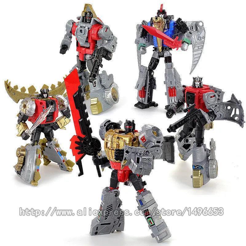 Haizhixing 5 IN 1 Transformation Robot Car Toys Anime Devastator Aircraft Tank Model KO Boys Truck Collection Kid Adult Gift - NTKSTORE