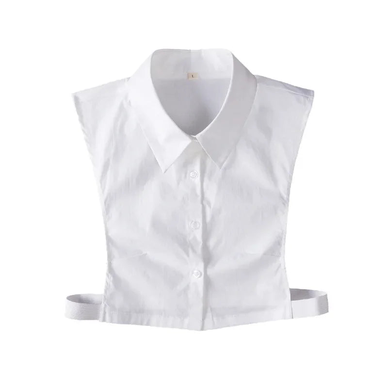 Black White Fake Collar for Women Shirt Sweater Detachable Collar False Collar Lapel Blouse Tops Faux Col Neckwear Nep Kraagje - NTKSTORE