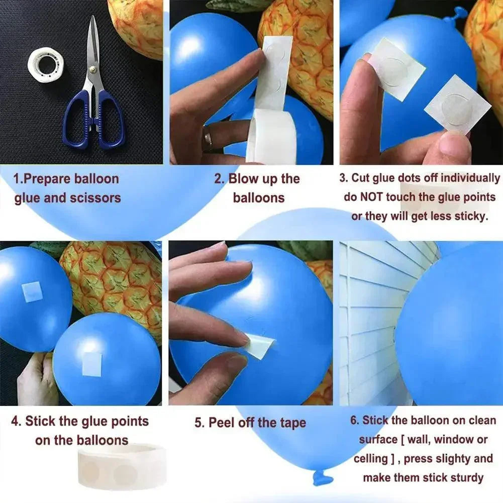 1 Roll 100pcs Double-sided Adhesive Dots Transparent Removable Balloon Adhesive Tape Glue For DIY Wedding Birthday Party Decor - NTKSTORE