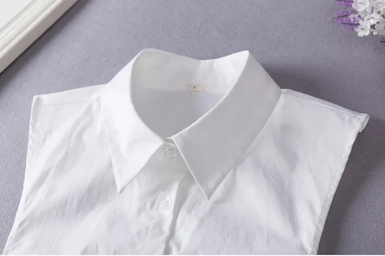 Black White Fake Collar for Women Shirt Sweater Detachable Collar False Collar Lapel Blouse Tops Faux Col Neckwear Nep Kraagje - NTKSTORE