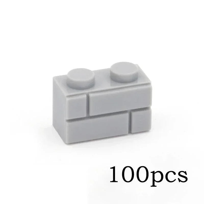 DIY Building Blocks Wall Figures Bricks 1x2 Dots 50/100PCS Educational Creative Toys for Children Size Compatible With 98283 - NTKSTORE
