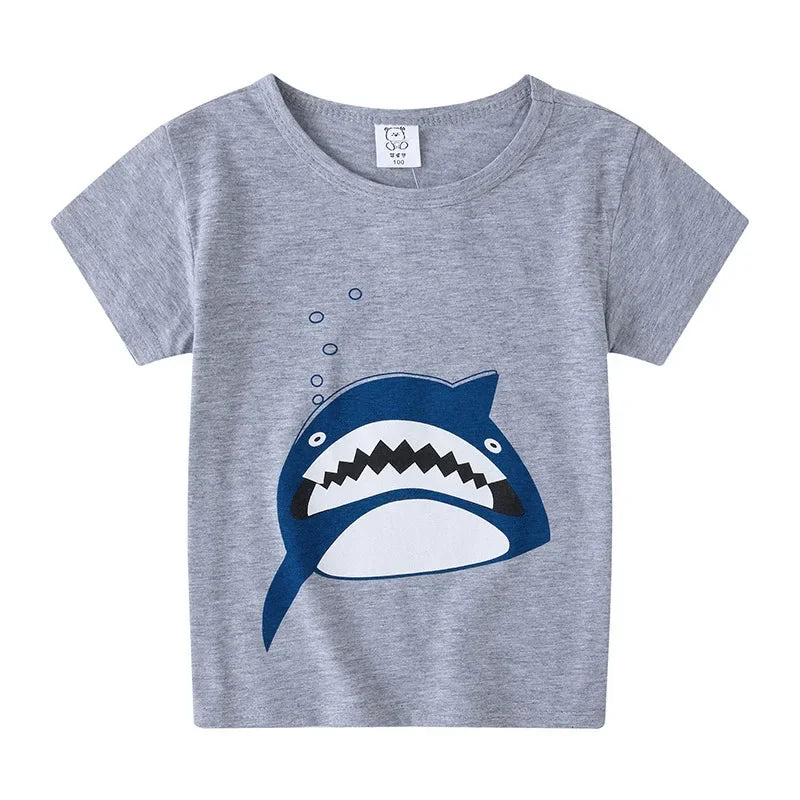 Children's Clothing Boys Girls T-Shirt Kids Clothes Cartoon Summer Tops Long Sleeve Baby Clothing Spring Cotton Ropa De Niña - NTKSTORE