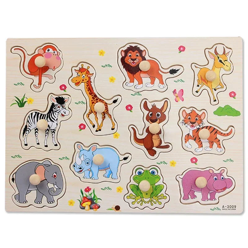 Montessori Baby Puzzle Educational Toys For Children Baby Game Puzzle Board Jigsaw Child Puzzle Wooden Puzzles For Kids 2 3 Year