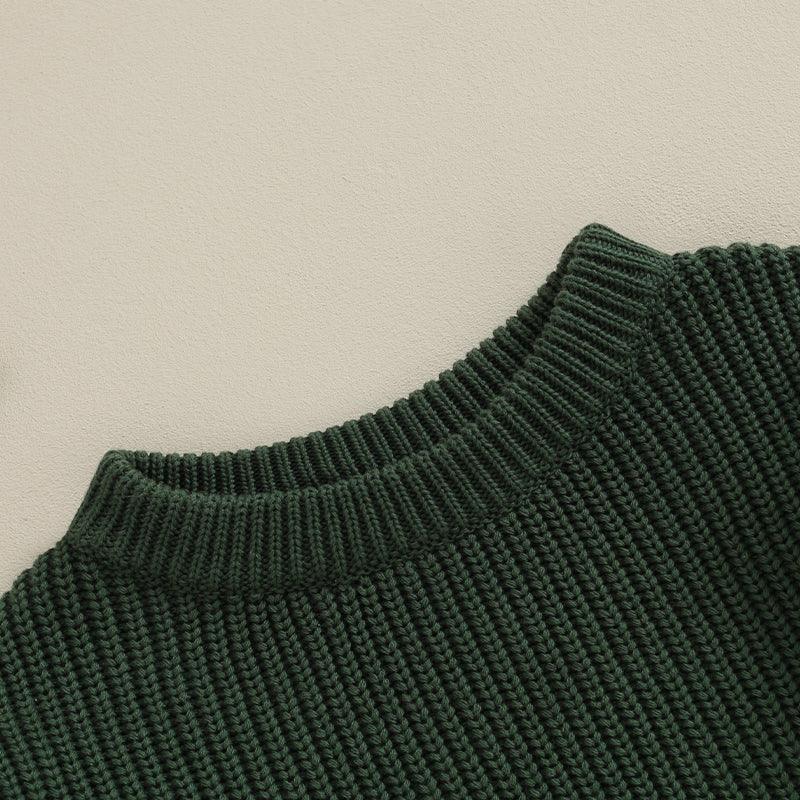 Baby Boys Girls Warm Sweaters Knitted Loose O-neck Pullover Knitwear Sweaters Tops 0-5Y - NTKSTORE