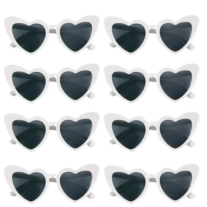Heart Shaped Sunglasses for Women Retro Cat Eye Sunglasses Wedding Engagement Decoration Shopping Traveling Party Accessories - NTKSTORE