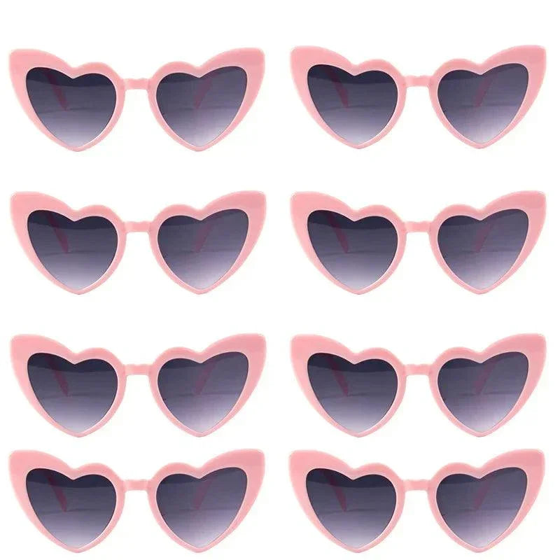 Heart Shaped Sunglasses for Women Retro Cat Eye Sunglasses Wedding Engagement Decoration Shopping Traveling Party Accessories - NTKSTORE