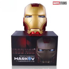 Hot 60cm Iron Man 1:1 Cosplay Helmet Marvel Avengers Light Led Ironman Mask Action Figure Model Toy Child Adult Christmas Gift - NTKSTORE