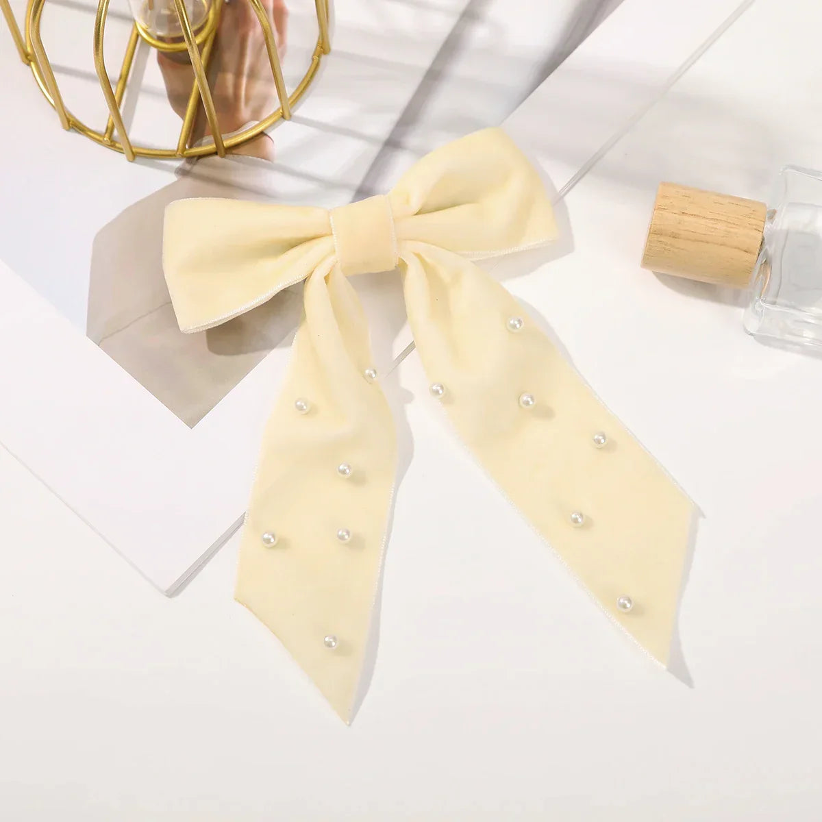 Haimeikang Bow Hair Clip Black Velvet Hair Bows Hairpins Women Elegant Barrette Girls Bowknot Hair Accessories - NTKSTORE