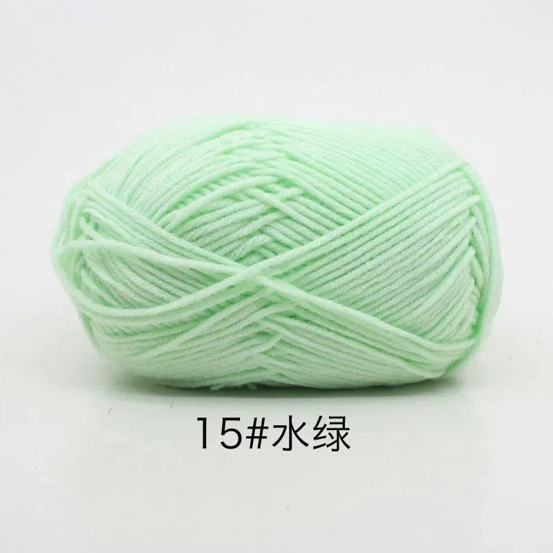 40-50g/Set 4ply Milk Cotton Knitting Yarn Needlework Dyed Lanas For Crochet Craft Sweater Hat Dolls At Low Price - NTKSTORE