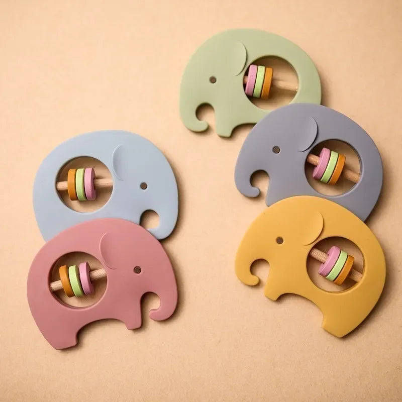 Silicone Rattles for Kids Animal Koala Handbells Newborn Baby Bed Bell Educational Toys Safe Food Grade Baby Teether Baby Items - NTKSTORE