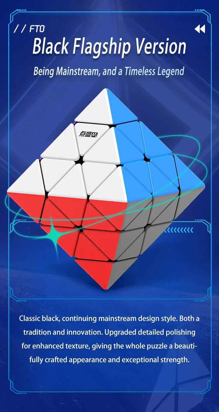 [ECube] Diansheng FTO Magnetic Cube Galaxy Cluster Face Turning Octahedron Magnetic Magic Speed Educational Puzzle Toy Gift - NTKSTORE