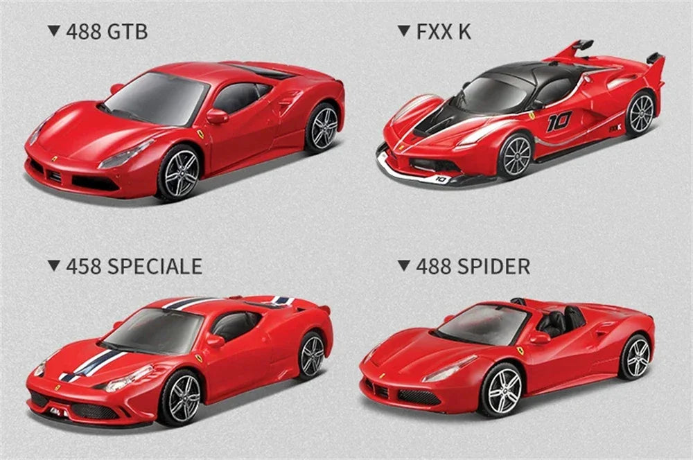 Bburago 1:43 Ferrari Collection Purosangue SP2 ROMA 250 458 488 GTB Alloy Luxury Vehicle Diecast Cars Model Toy Collection