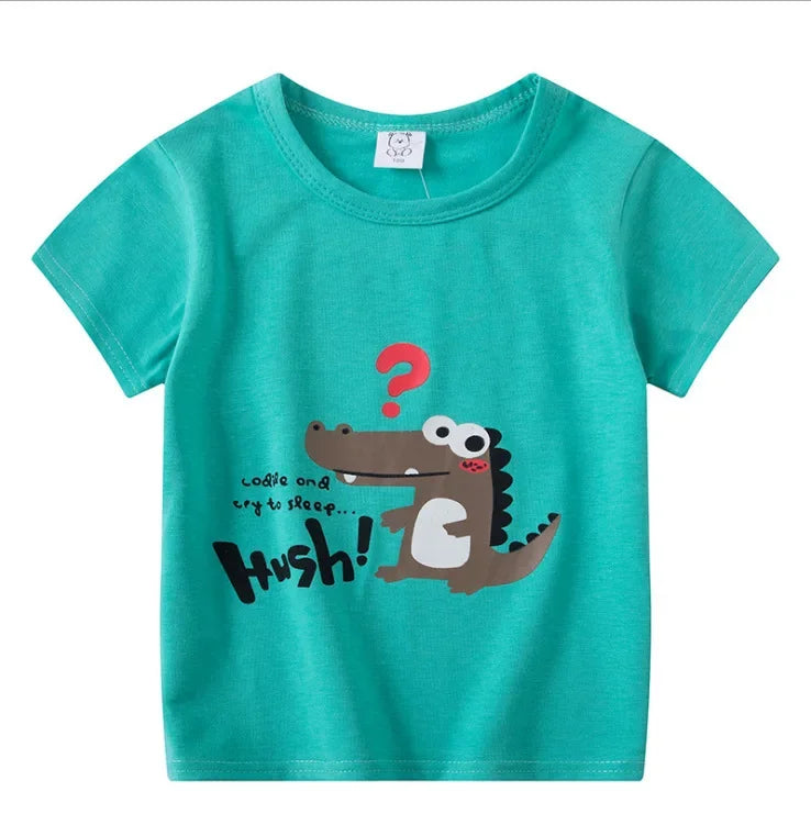 Children's Clothing Boys Girls T-Shirt Kids Clothes Cartoon Summer Tops Long Sleeve Baby Clothing Spring Cotton Ropa De Niña - NTKSTORE