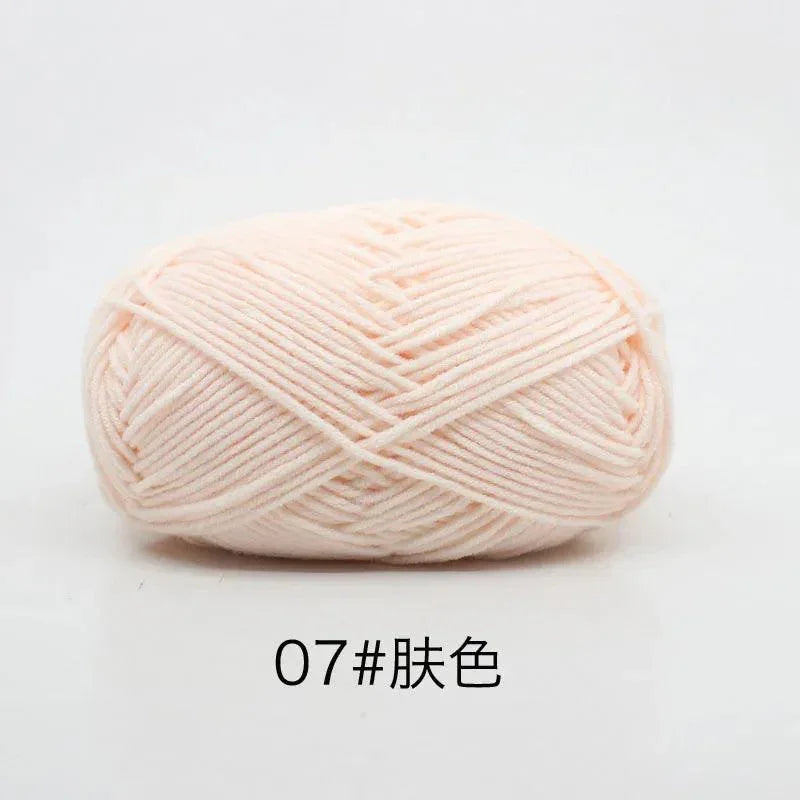 40-50g/Set 4ply Milk Cotton Knitting Yarn Needlework Dyed Lanas For Crochet Craft Sweater Hat Dolls At Low Price - NTKSTORE