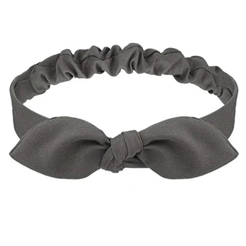 New Boho Women Soft Solid Print Headbands Vintage Cross Knot Elastic Hairbands Turban Bandanas Girls Hair Bands Hair Accessories - NTKSTORE