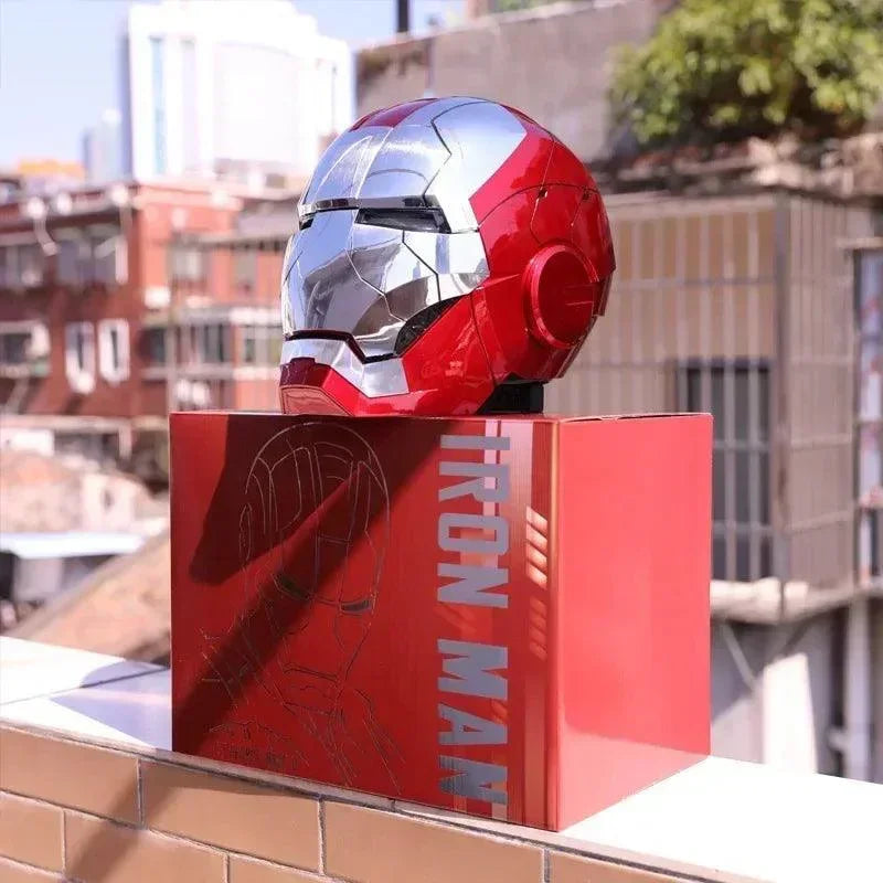 Iron Man Mk5 Helmet War 1:1 Machine Avengers Cosplay Electric Open Close Chinese English Voice Remote Control Birthday Toy Gifts - NTKSTORE