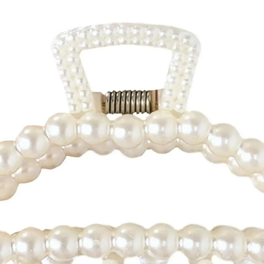 Hair Claw Clip Beautiful Fashion Women Large Hair Grip Imitation Pearl Hair Clamp - NTKSTORE
