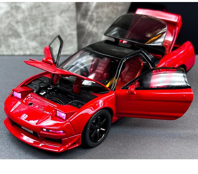 1:32 Honda NSX Coupe Alloy Miniature Car Diecast Metal Scale Car Model Sound＆Light Collection Childrens Toy Car Vehicles Gifts