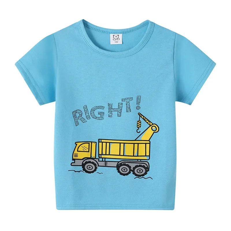 Children's Clothing Boys Girls T-Shirt Kids Clothes Cartoon Summer Tops Long Sleeve Baby Clothing Spring Cotton Ropa De Niña - NTKSTORE