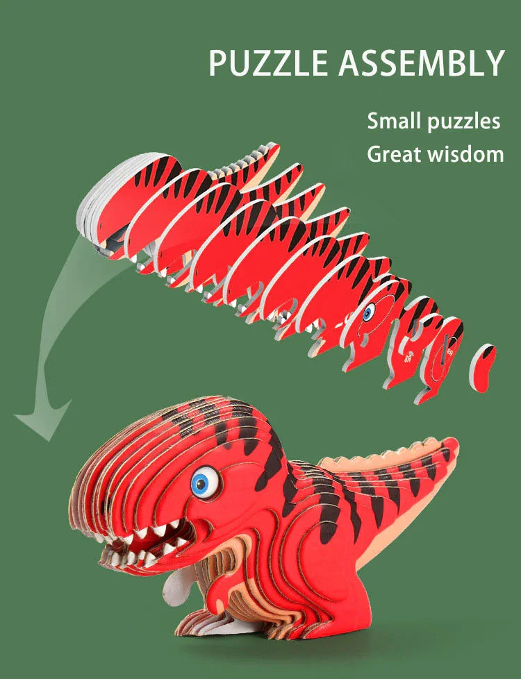 Animal 3D Paper Puzzle For Kids Educational Montessori Toys Funny DIY Manual Assembly Three-dimensional Model Toy For Boy Girl - NTKSTORE