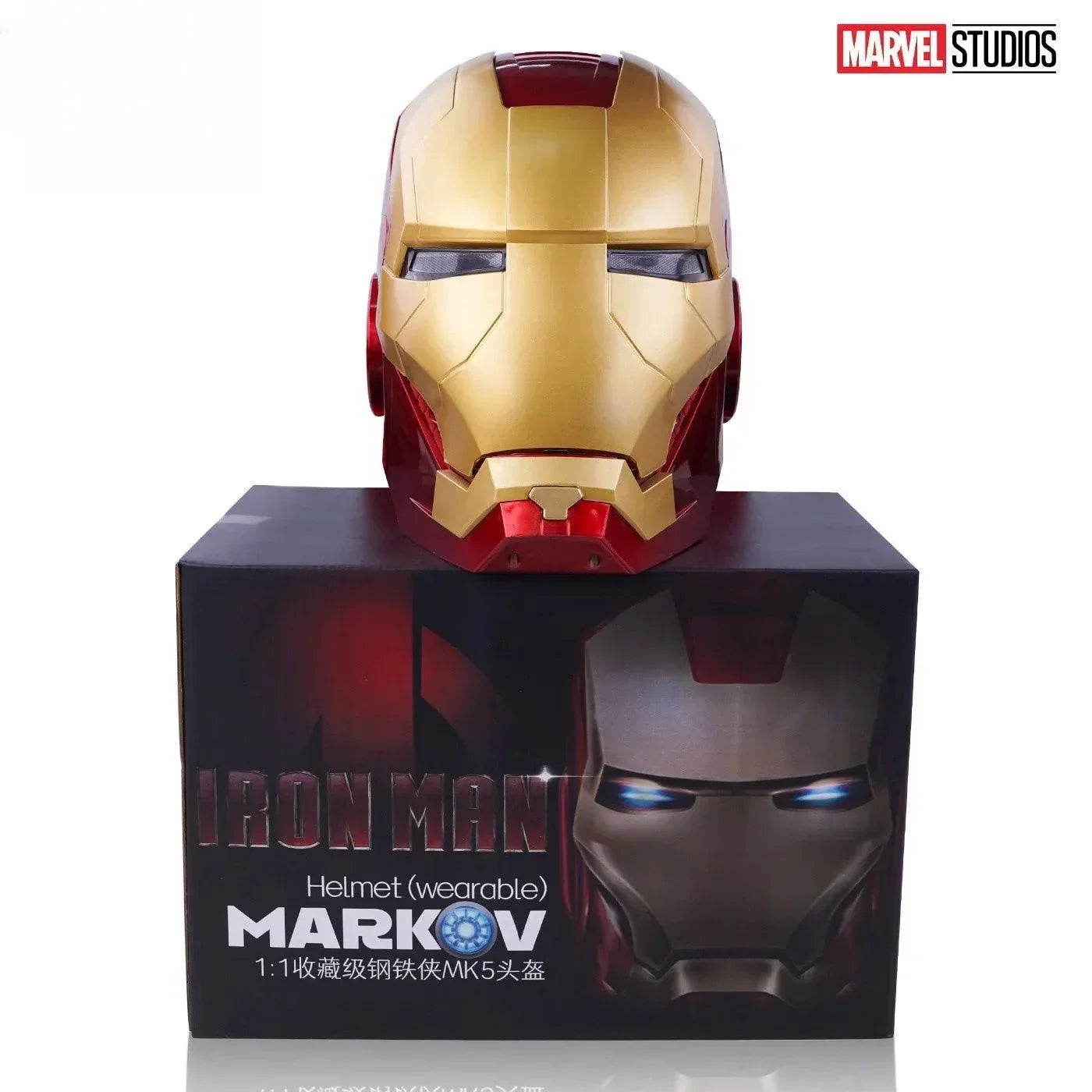 Hot 60cm Iron Man 1:1 Cosplay Helmet Marvel Avengers Light Led Ironman Mask Action Figure Model Toy Child Adult Christmas Gift - NTKSTORE