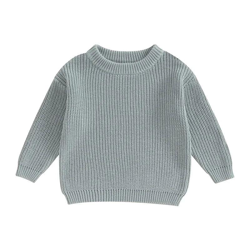 Baby Boys Girls Warm Sweaters Knitted Loose O-neck Pullover Knitwear Sweaters Tops 0-5Y - NTKSTORE