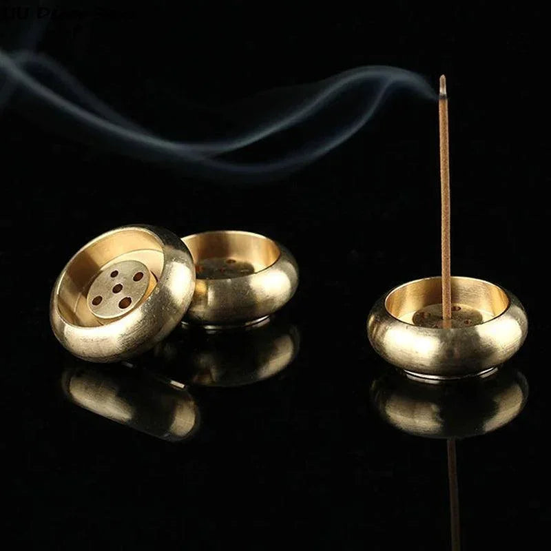 New 1PC Alloy Incense Burner Stick Holder Plate Buddhism Lotus Censer Bronze Nasturtium Incense Burner - NTKSTORE