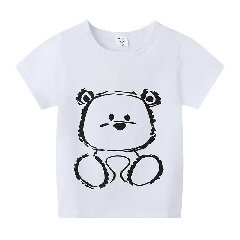 Children's Clothing Boys Girls T-Shirt Kids Clothes Cartoon Summer Tops Long Sleeve Baby Clothing Spring Cotton Ropa De Niña - NTKSTORE