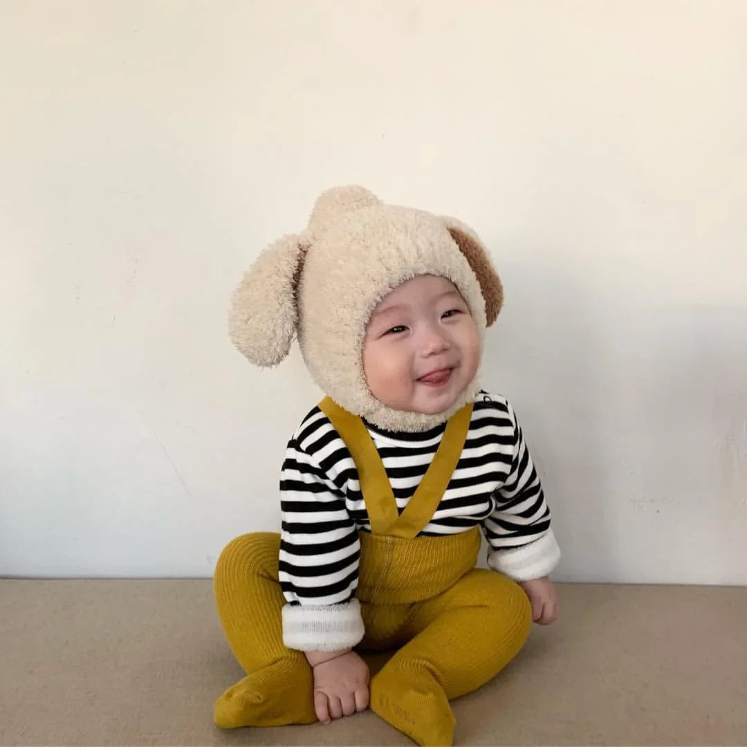 Cute Baby Winter Hat Fleece Warm Bonnets Rabbit Ear Hats for Kids Infant Babies Accessories Newborn Photography Props Boys Girls - NTKSTORE