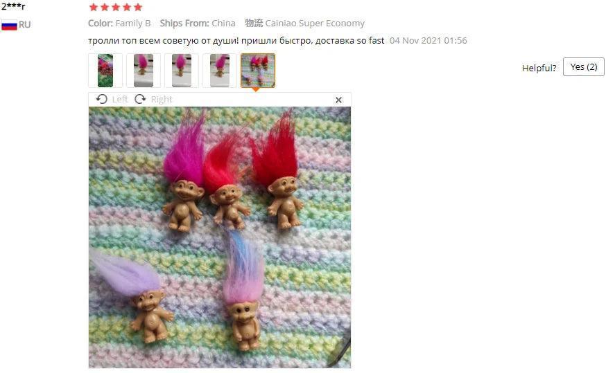 5Pcs/lot Funny Trolls Dolls Anime Action Figure Colorful Hair Family Members Models Kids Toys for Children Gift Nostalgic Adult - NTKSTORE