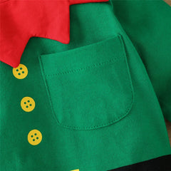 Prowow My First Christmas Baby Romper Green Xmas Tree Bodysuit For Infants Newborns 2024 New Year Baby Costume