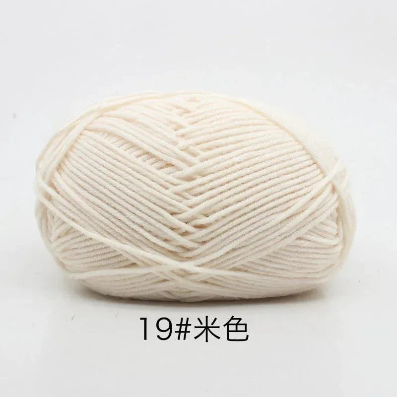 40-50g/Set 4ply Milk Cotton Knitting Yarn Needlework Dyed Lanas For Crochet Craft Sweater Hat Dolls At Low Price - NTKSTORE