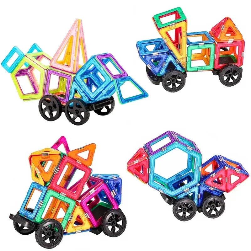 Magnets Toys for Kids 30-168pcs Medium Size Magnetic Blocks Magnetic Constructor Designer Set Educational Toys for Children