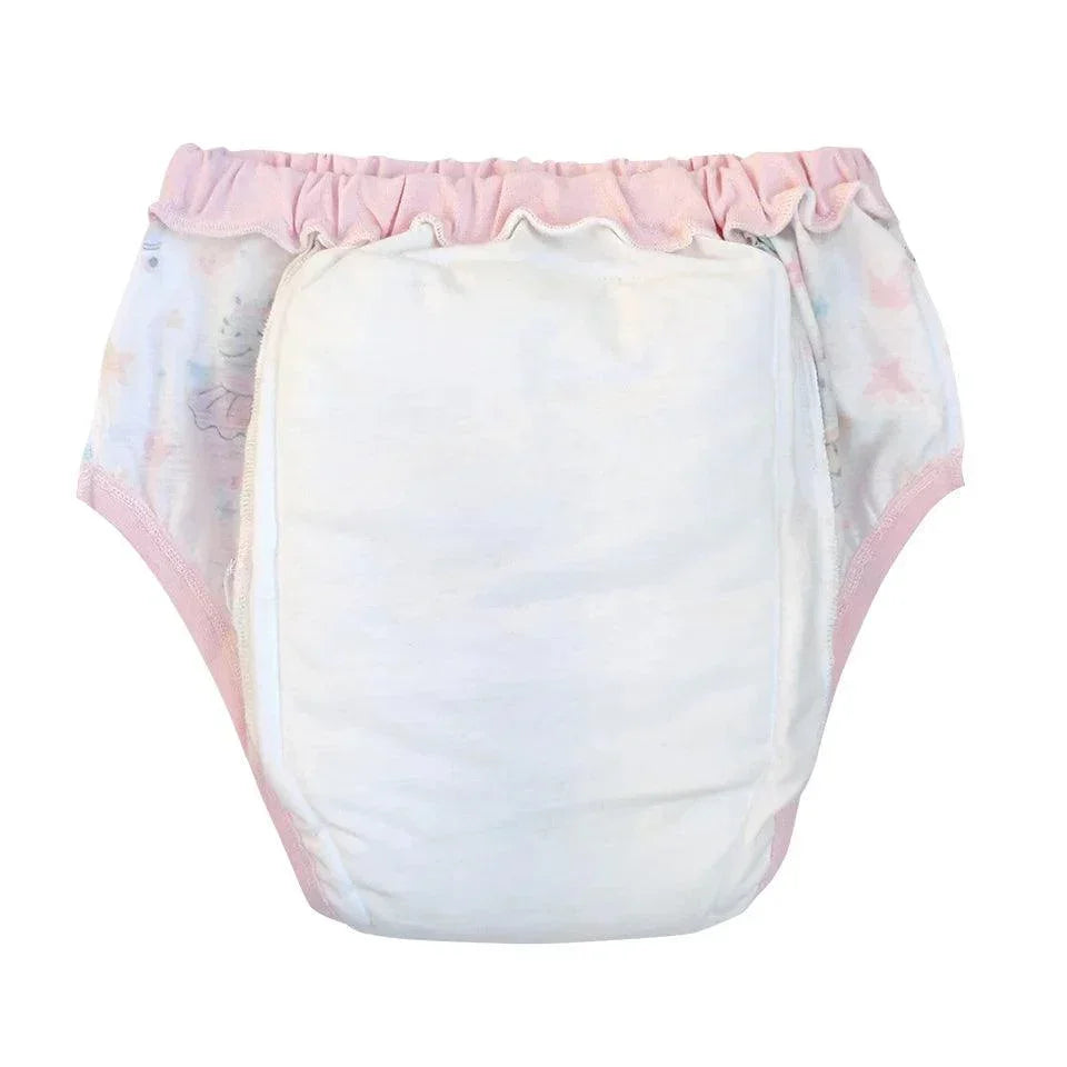 Pink dancing ballet bunny Waterproof Adult Baby Traning Pants DDLG Reusable Nappies Adult Aloth Diaper Potty Underweaer Panties - NTKSTORE
