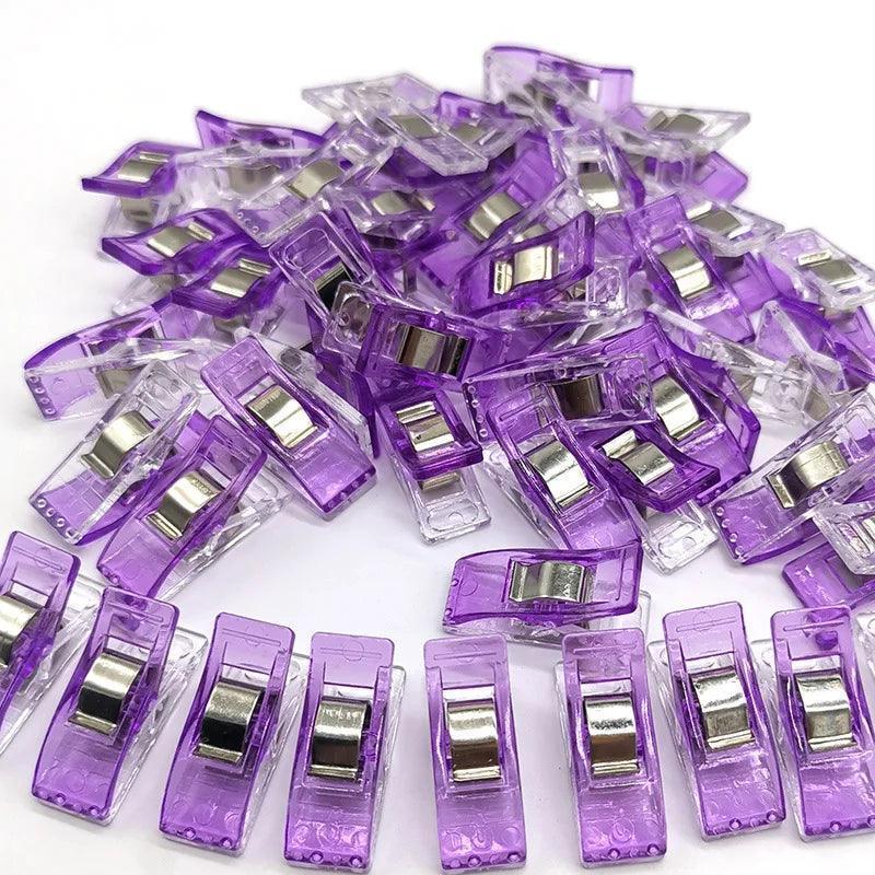 50PCS Sewing Clips Colorful Clips Multipurpose Plastic Craft Crocheting Knitting Safety Clothing Clips Color Binding Clips Paper - NTKSTORE