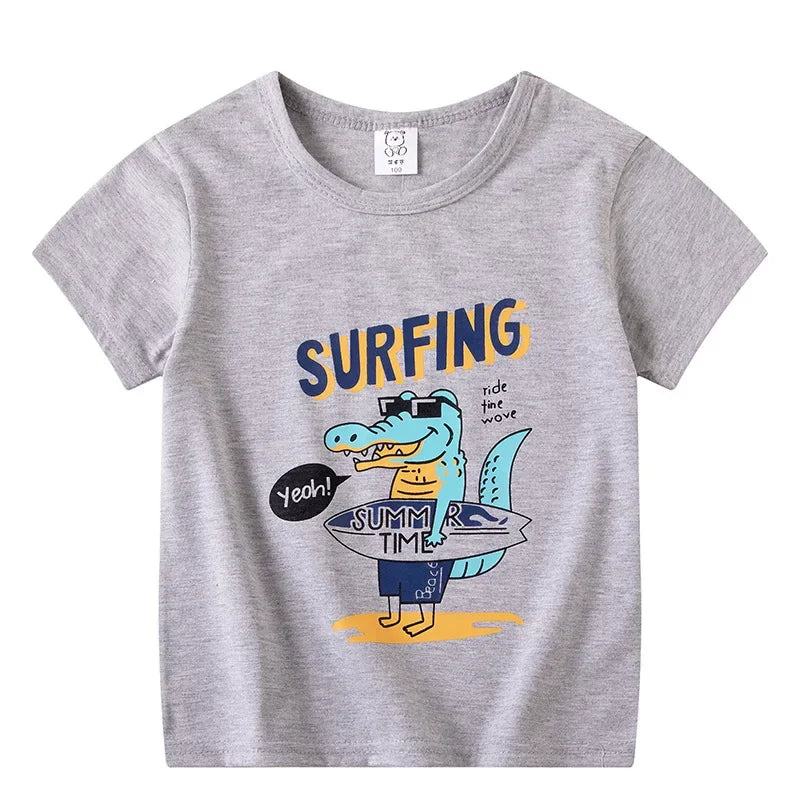 Children's Clothing Boys Girls T-Shirt Kids Clothes Cartoon Summer Tops Long Sleeve Baby Clothing Spring Cotton Ropa De Niña - NTKSTORE