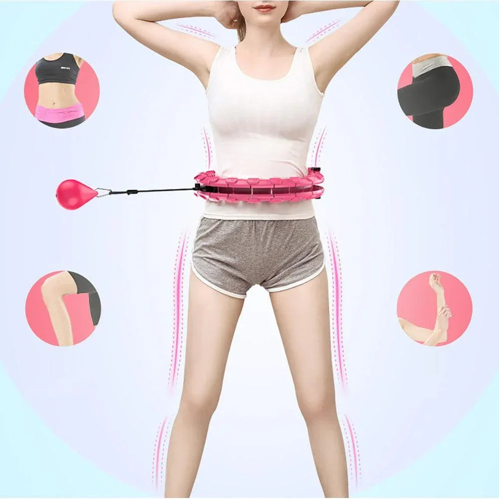 32/20/24/28 Section Adjustable Sport Hoops Abdominal Waist Exercise Detachable Hoola Massage Fitness Hoop Training Weight Loss - NTKSTORE