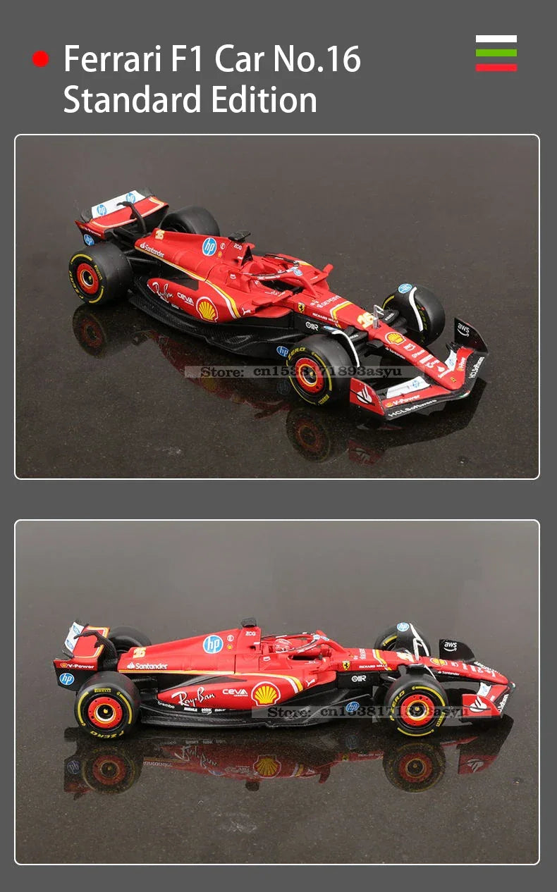 Bburago 1:43 f1 2024 Ferrari SF24 #16 lecler #55 sainz jr. legierung auto druckguss modell spielzeug sammlung erste reihenfolge