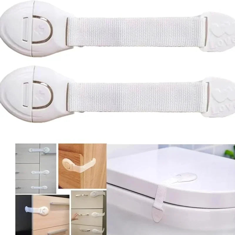 10PCS/lot Home Baby Safety Multifunction Drawer Lock Child Protect Toilet Refrigerator Lock Door for Kids Dishwasher Fridge - NTKSTORE