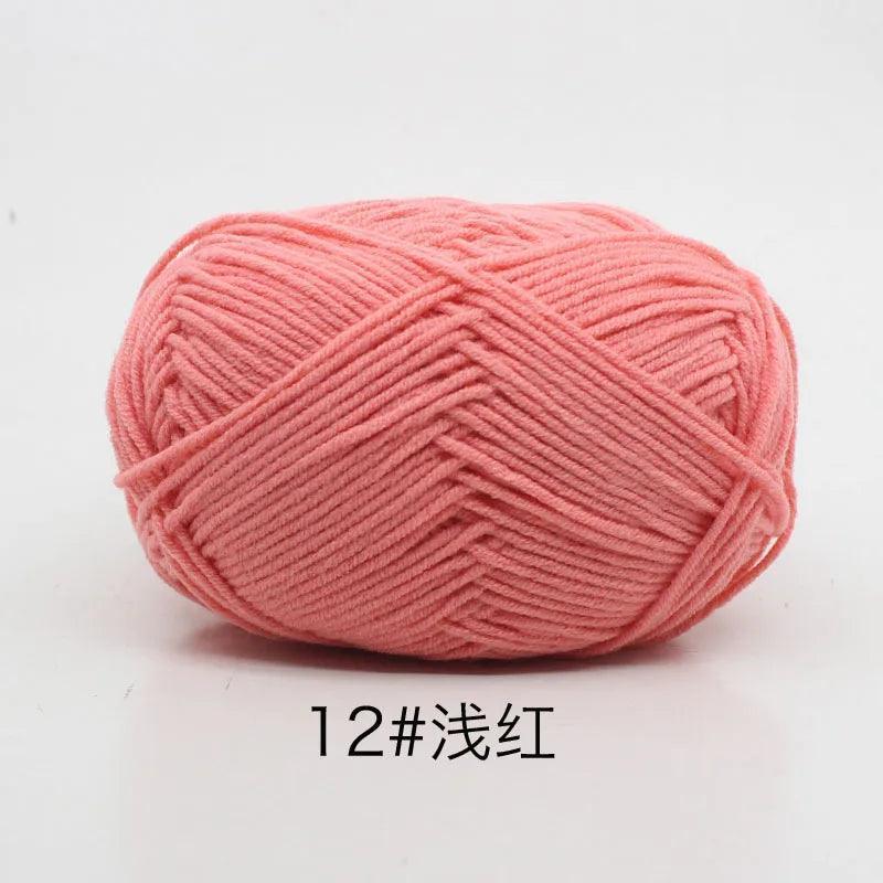 40-50g/Set 4ply Milk Cotton Knitting Yarn Needlework Dyed Lanas For Crochet Craft Sweater Hat Dolls At Low Price - NTKSTORE