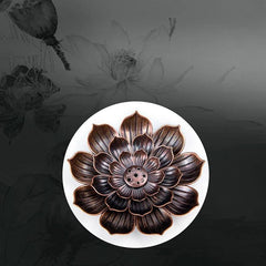 New 1PC Alloy Incense Burner Stick Holder Plate Buddhism Lotus Censer Bronze Nasturtium Incense Burner - NTKSTORE