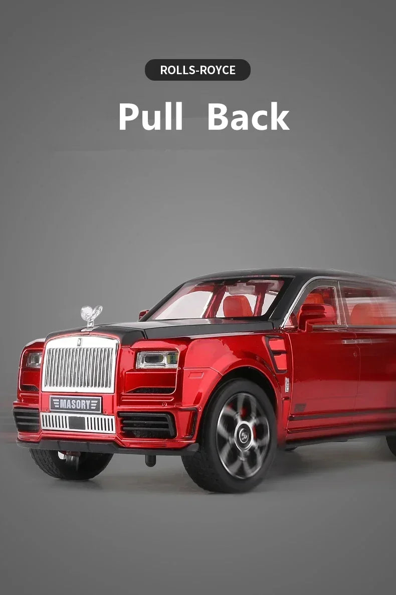1:24 Rolls Royce Cullinan Masory SUV Alloy Luxy Car Model Diecasts Metal Toy Car Model Simulation Sound and Light Childrens Gift