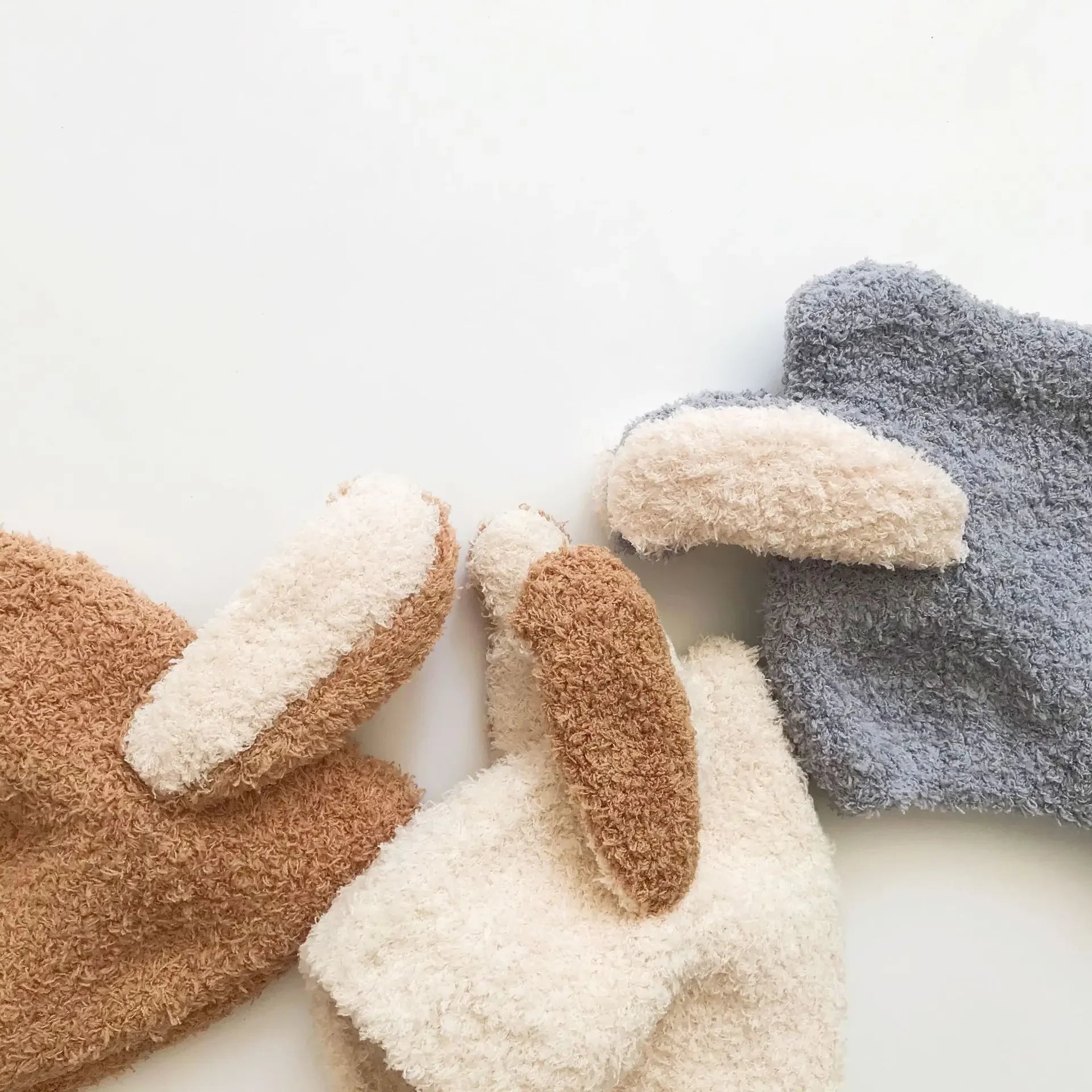 Cute Baby Winter Hat Fleece Warm Bonnets Rabbit Ear Hats for Kids Infant Babies Accessories Newborn Photography Props Boys Girls - NTKSTORE