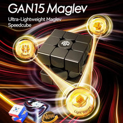 2024 New Gan 15 Maglev UV Magnetic Magic Speed Cube Stickerless Professional GAN 15M Cubo Magico Puzzle For Children Kids Gift - NTKSTORE