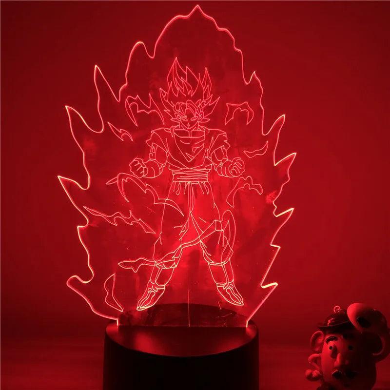Anime Goku Vegeta Dragon Ball Z Super Saiyan 3D Lamp LED Night Light Goku Jiren Broly Table Lamp Gift 7 Colors - NTKSTORE