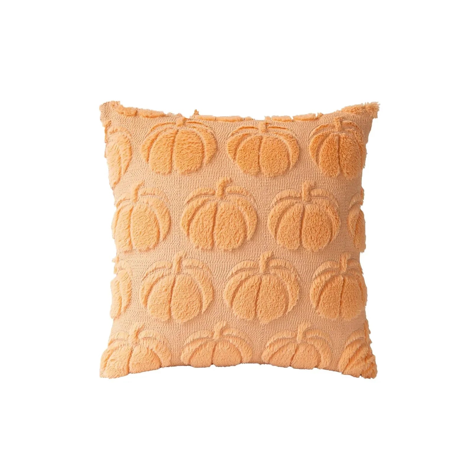 Plush Pumpkin Cushion Cover Halloween Decorative Pillow Cover 45*45cm Living Room Fun Thanksgiving Pillowcase - NTKSTORE