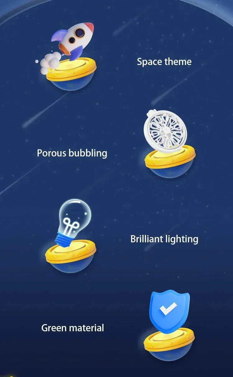 Astronaut Electric Bubble Gun Kids Toy Bubbles Machine Automatic Soap Blower with Light Summer Outdoor Party Games Children Gift - NTKSTORE