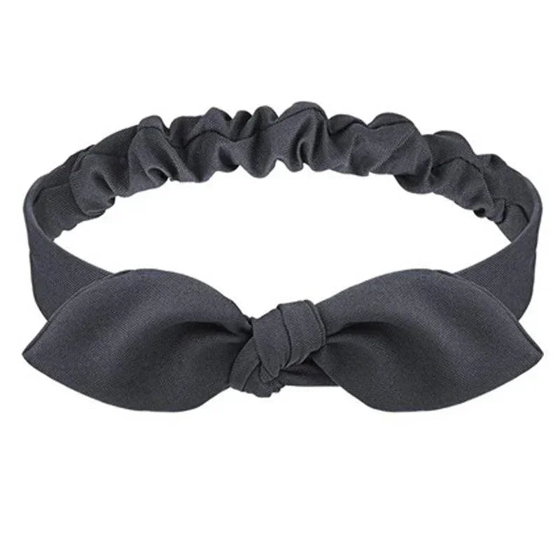 New Boho Women Soft Solid Print Headbands Vintage Cross Knot Elastic Hairbands Turban Bandanas Girls Hair Bands Hair Accessories - NTKSTORE